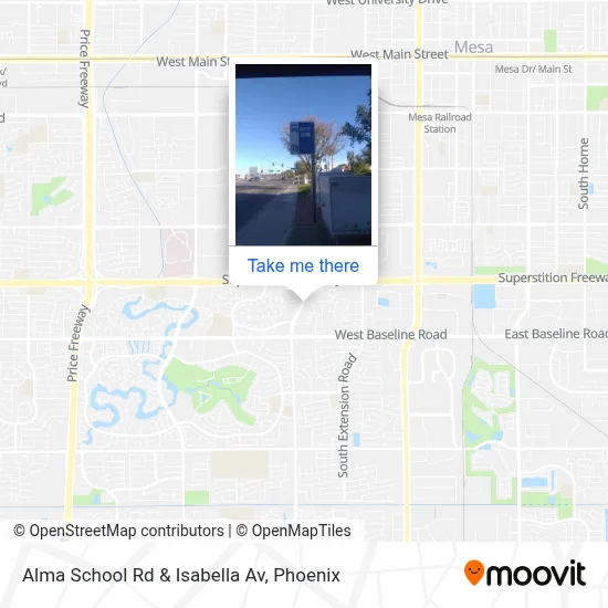 Alma School Rd & Isabella Av map