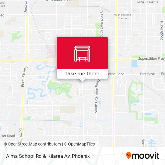 Alma School Rd & Kilarea Av map