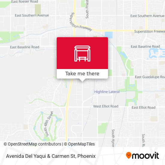 Avenida Del Yaqui & Carmen St map