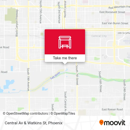 Central Av & Watkins St map