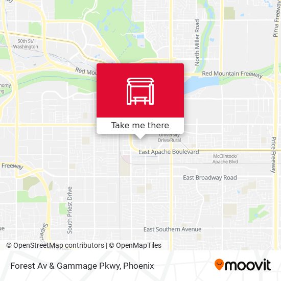 Forest Av & Gammage Pkwy map
