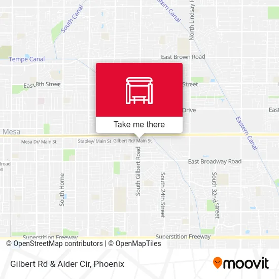 Gilbert Rd & Alder Cir map