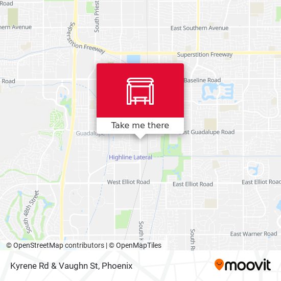 Kyrene Rd & Vaughn St map