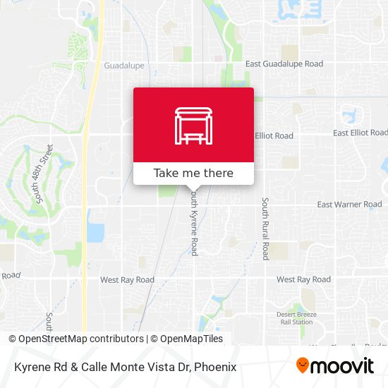 Mapa de Kyrene Rd & Calle Monte Vista Dr