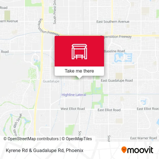 Mapa de Kyrene Rd & Guadalupe Rd