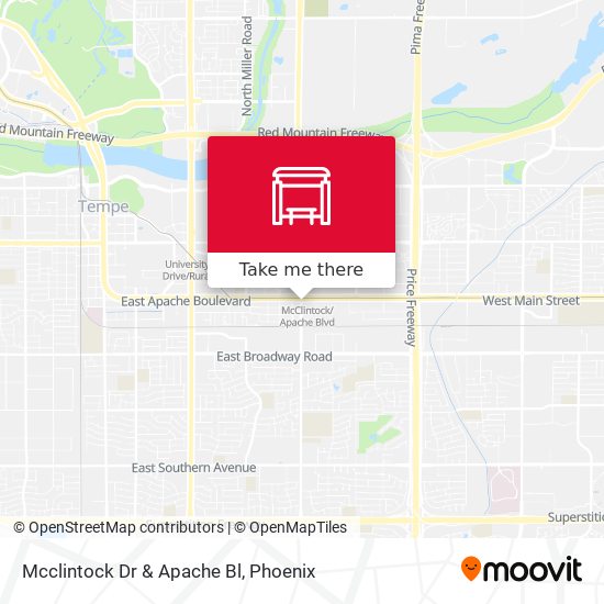 Mcclintock Dr & Apache Bl map