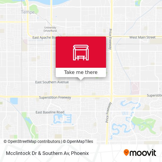 Mcclintock Dr & Southern Av map