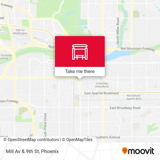 Mill Av & 9th St map