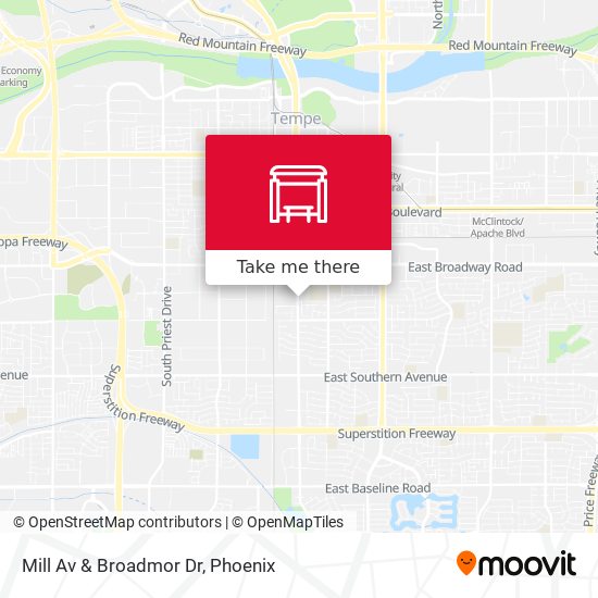 Mapa de Mill Av & Broadmor Dr