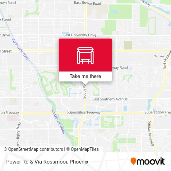 Power Rd & Via Rossmoor map