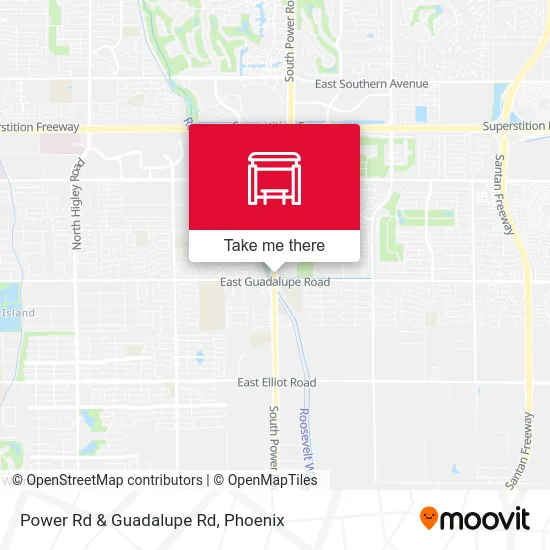 Power Rd & Guadalupe Rd map