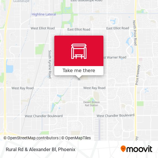 Rural Rd & Alexander Bl map