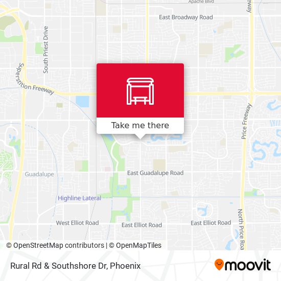 Mapa de Rural Rd & Southshore Dr