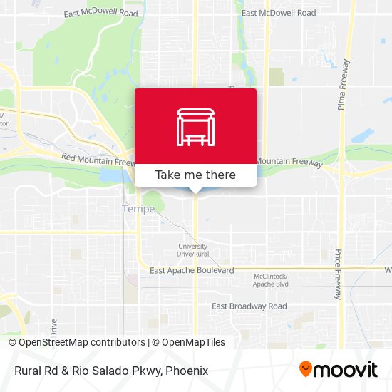 Mapa de Rural Rd & Rio Salado Pkwy