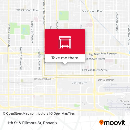 11th St & Fillmore St map