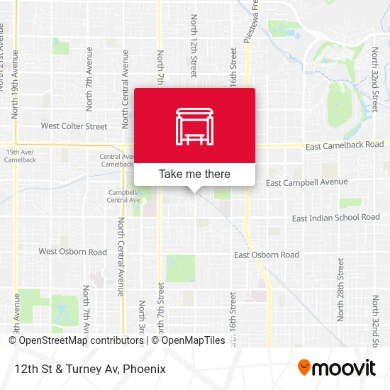 12th St & Turney Av map