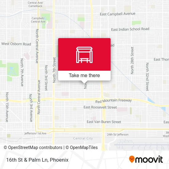Mapa de 16th St & Palm Ln