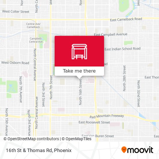 16th St & Thomas Rd map