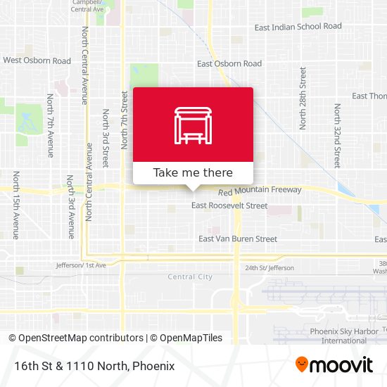 16th St & 1110 North map