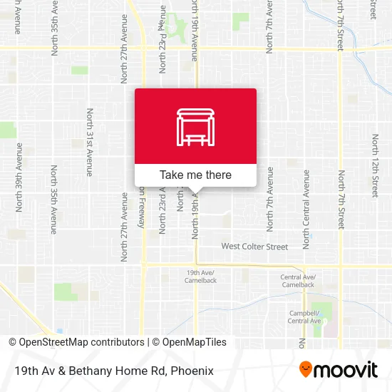 Mapa de 19th Av & Bethany Home Rd