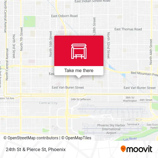 24th St & Pierce St map