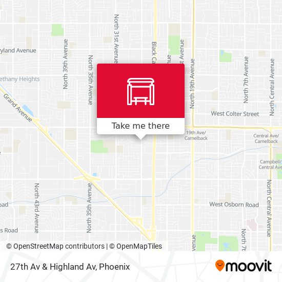 27th Av & Highland Av map