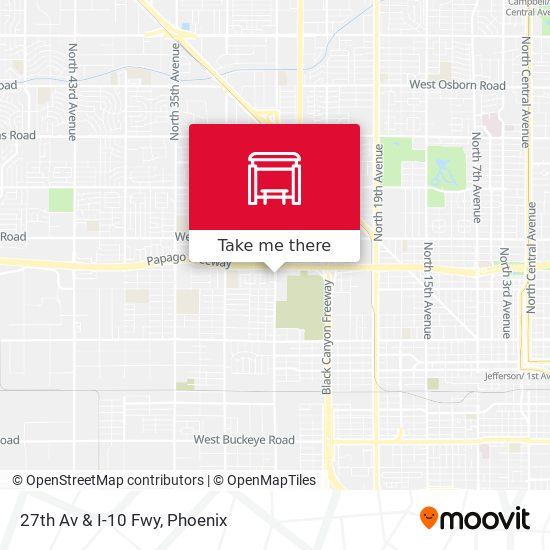 27th Av & I-10 Fwy map