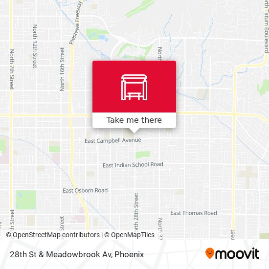 28th St & Meadowbrook Av map