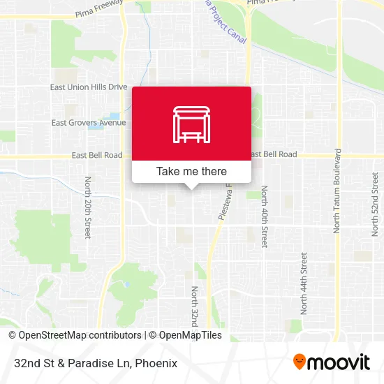 Mapa de 32nd St & Paradise Ln
