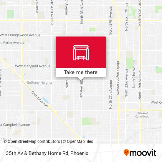 35th Av & Bethany Home Rd map