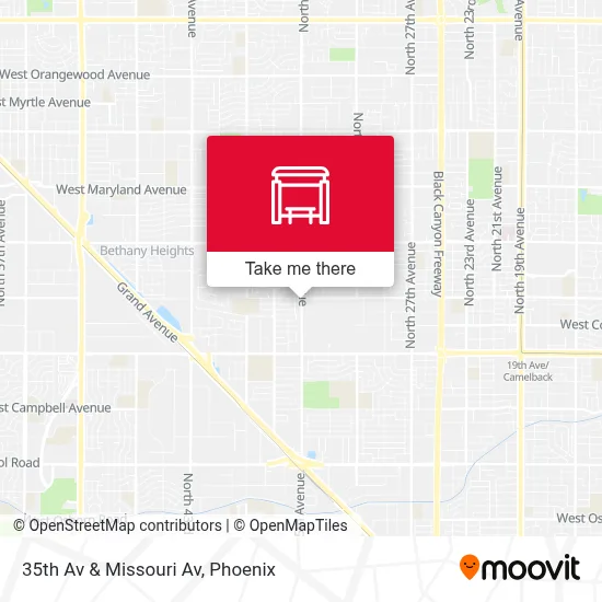 35th Av & Missouri Av map