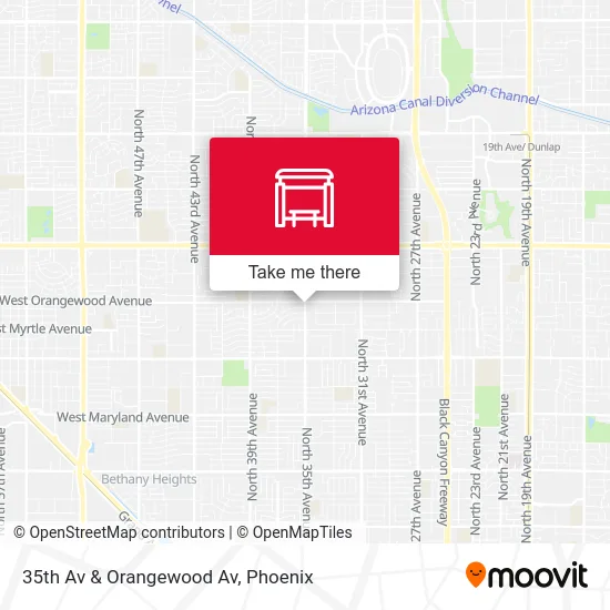 35th Av & Orangewood Av map
