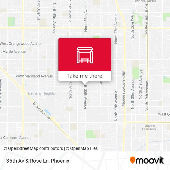 35th Av & Rose Ln map