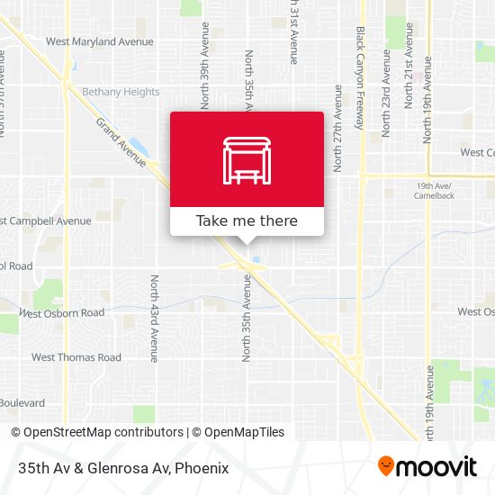 35th Av & Glenrosa Av map