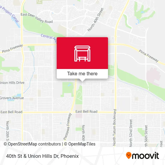 40th St & Union Hills Dr map