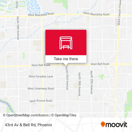 43rd Av & Bell Rd map