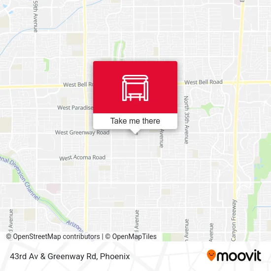 Mapa de 43rd Av & Greenway Rd