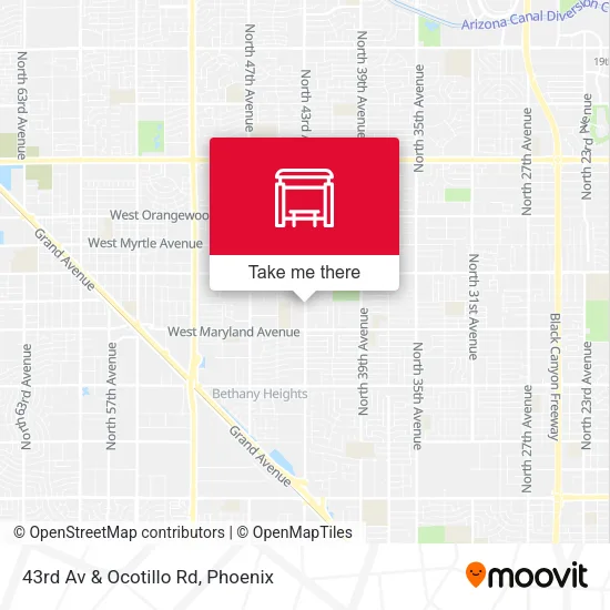 43rd Av & Ocotillo Rd map