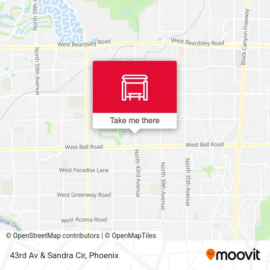 43rd Av & Sandra Cir map