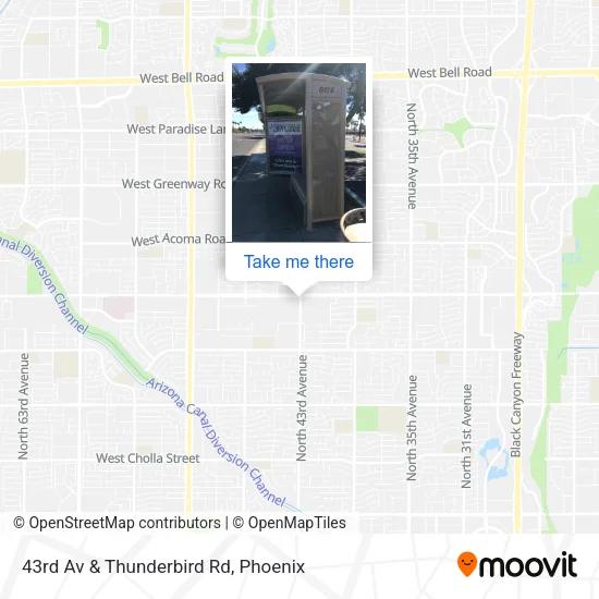 43rd Av & Thunderbird Rd map