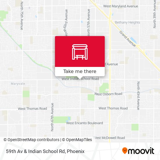 59th Av & Indian School Rd map
