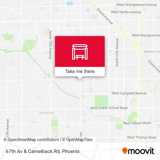 Mapa de 67th Av & Camelback Rd