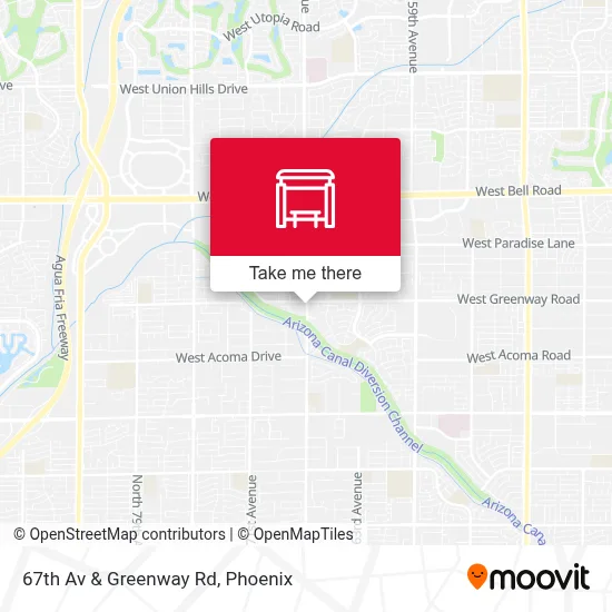 67th Av & Greenway Rd map