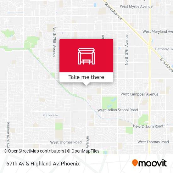 Mapa de 67th Av & Highland Av