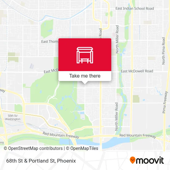 68th St & Portland St map