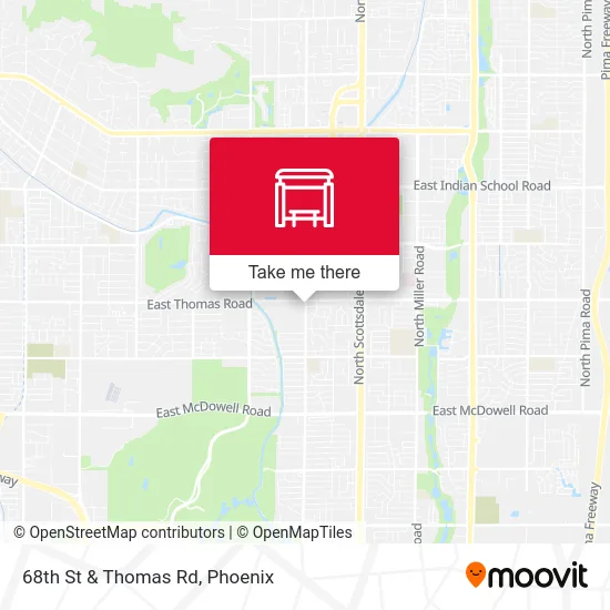 68th St & Thomas Rd map