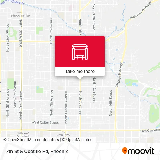 7th St & Ocotillo Rd map