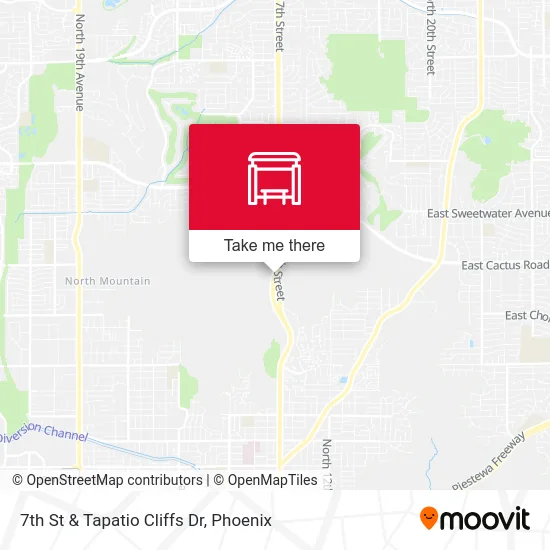 7th St & Tapatio Cliffs Dr map