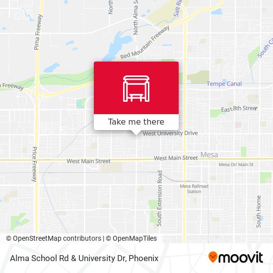 Alma School Rd & University Dr map