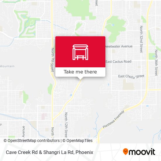 Cave Creek Rd & Shangri La Rd map